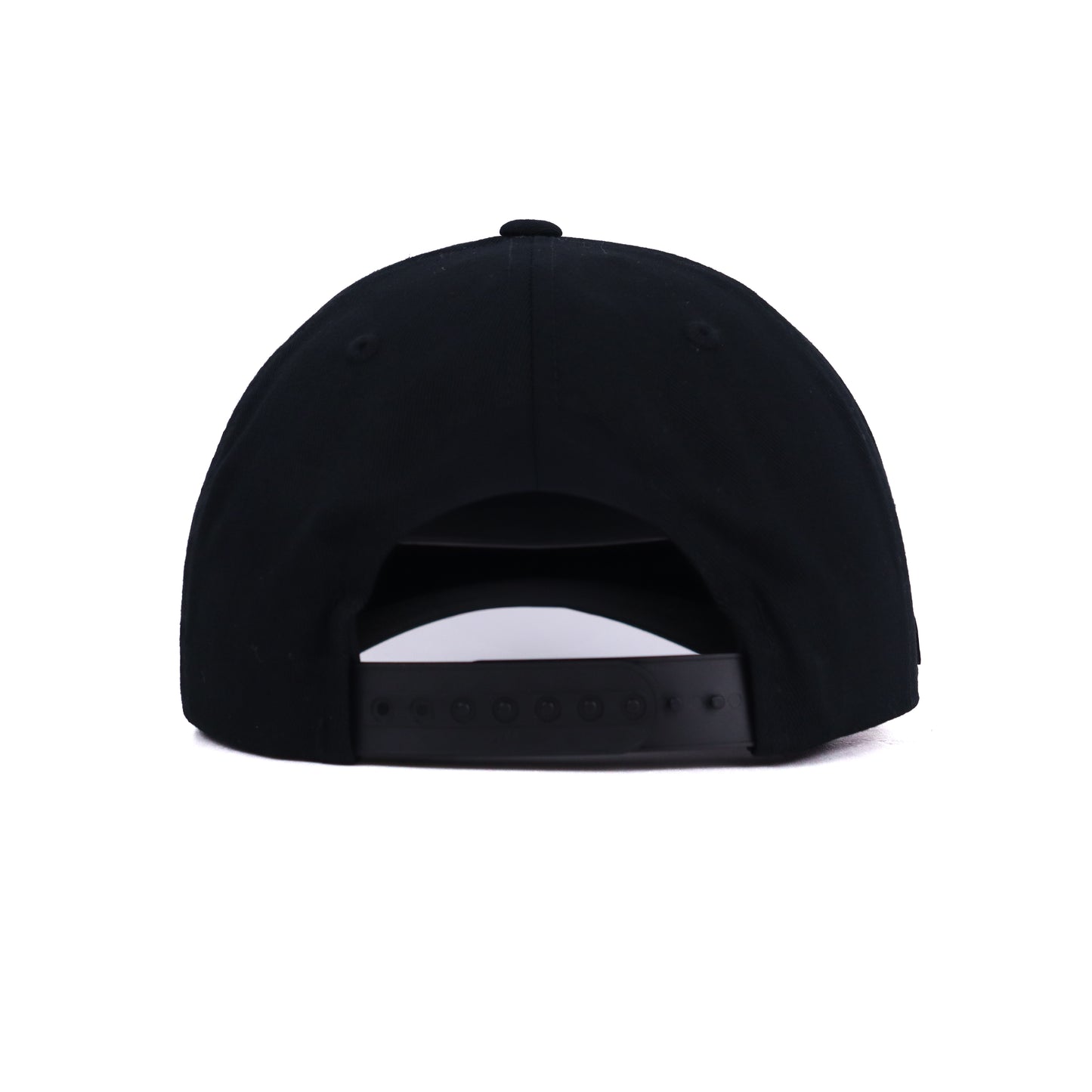 Adjustable snapback closure on black Lonestar Heritage Outpost USA longhorn hat.