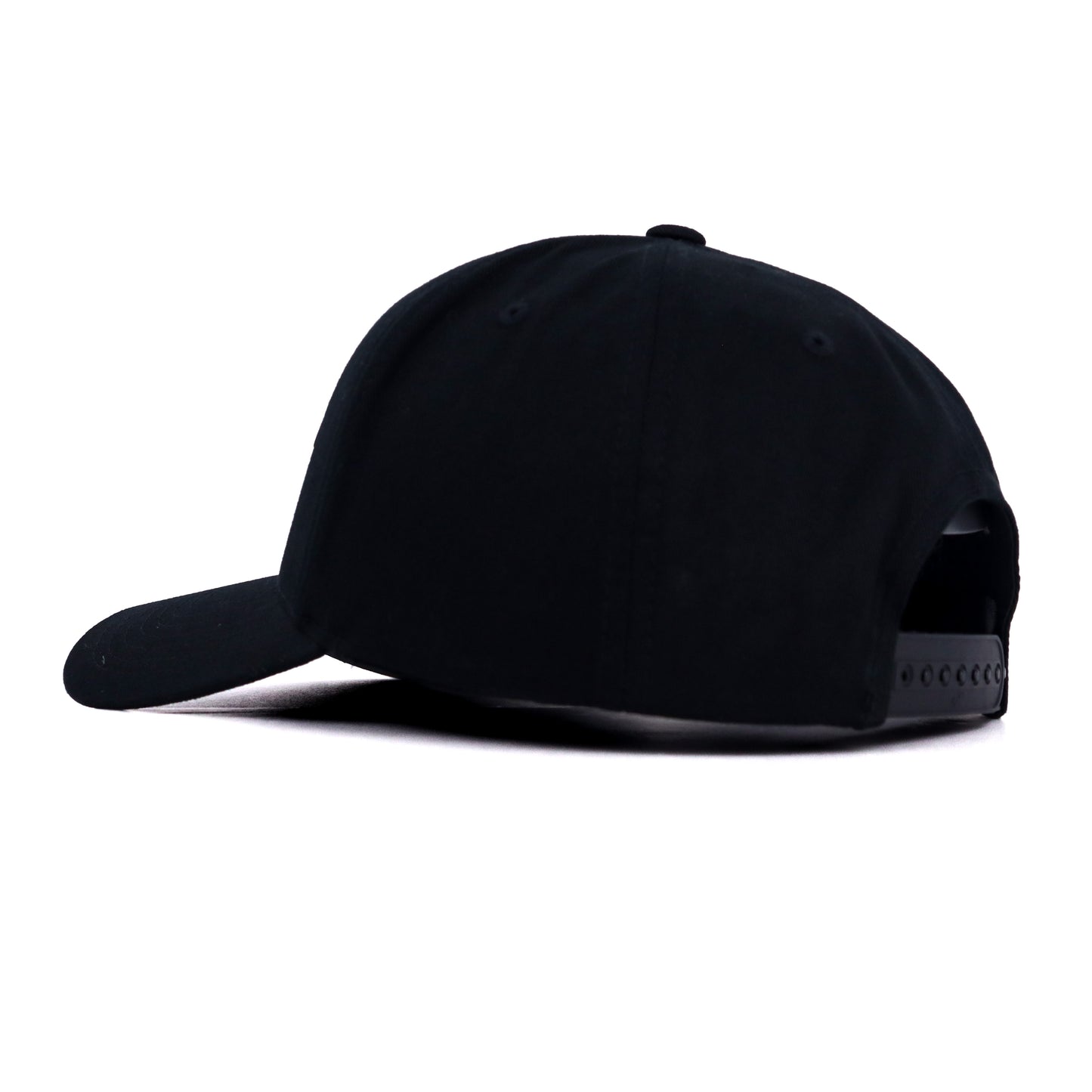 Black baseball cap on a white background
